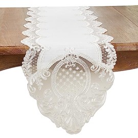 Timeless Beauty Embroidered Lace Table Runner