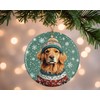 Christmas Golden Retriever Dog Ornament - Pet Portrait Gift -