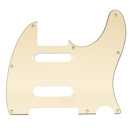 Musiclily Pro 8 Holes SS Guitar Tele Pickguard for USA/Mexico Fender Deluxe Nashville Telecaster Electric Guitar, 3Ply Cream