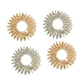 OATIPHO 4pcs Chinese Massage Rings Acupressure Finger Rings Massager for Stress Relief