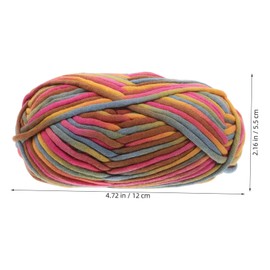 STOBOK Rainbow Yarn Crochet Accessories for Beginners Thick Chenille Yarn Handmade Perfect for Blanket Bag