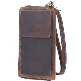 The Skandinavian Brand Leather Multifunctional Shoulder Bag Brown, brown, Backpack