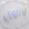 Winter Blue Handmade Nail Tips - Almond Midi / 윈터블루