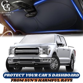 Car Windshield Sun Shade Sun Shade for Windshield Protector, 240T Foldable Sun Shade for Sun Heat, Wind & UV Rays - Car Accessories for Men and Women - Small (59 x 29 inches)