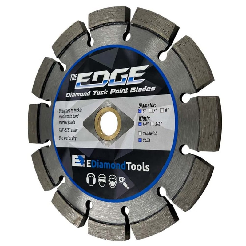 6" Diamond Tuck Point Blade for Mortar Joint Removal, Single