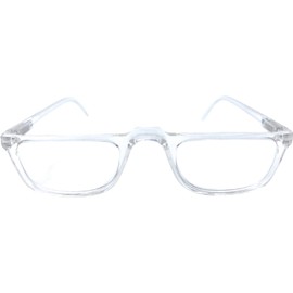 Incredible Bargains The Felix Rectangle Half Frame Reading Glasses, Unisex Half Rim Readers + 2.00 Clear