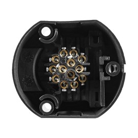 AOHEWEI 13 Pin Trailer Socket Waterproof 12 V Plastic 13 Pin Towing Hitch Socket Adapter for Truck, Motorhome, Car, Caravan, Towing