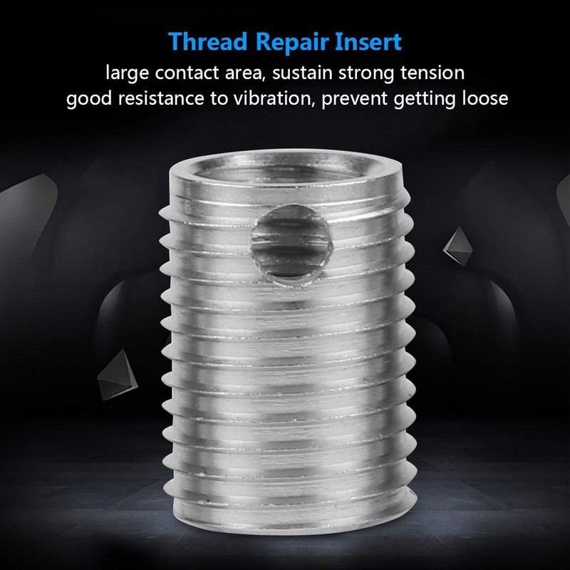 Akozon Thread Repair Insert, 10pcs 308 Type 3-hole SUS303 Stainless
