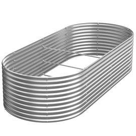 CATMANOR Tall Galvanized Raised Garden Bed Outdoor,Metal Garden Bed for Vegetables,Steel Raised Beds for Gardening,Above Ground Garden Box for Flower-44x22 inch