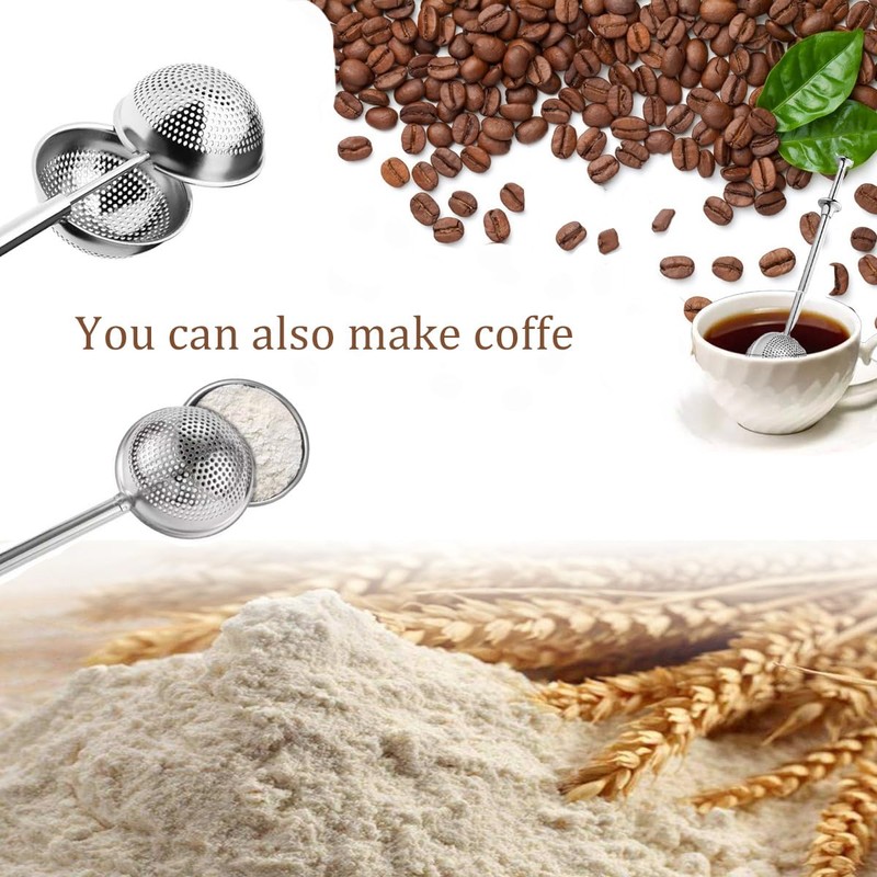 2 Packs Sugar Shaker 304 Stainless Steel Powdered Sugar Shaker