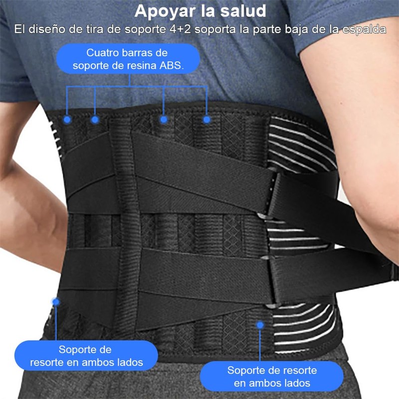 Soporte Lumbar para Hombres y Mujeres，Correa de soporte lumbar ajustable