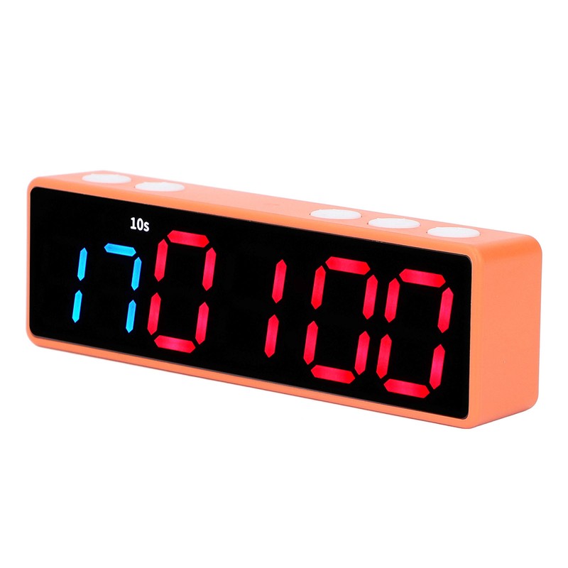 Fitness Timer Clock Large LED Digital Anti Vertigo Display Workout