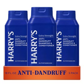 Harry's Extra-Strength Anti-Dandruff Men's 2 in 1 Shampoo and Conditioner - (3 Pack) 14 fl oz - Made with 2% Pyrithione Zinc