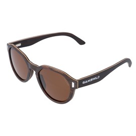 Gamswild Panto WM0013 Wooden Sunglasses Fashion Glasses Women Men Pink Brown Grey, brown