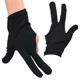 MFUOE Billiard Gloves 3 Fingers Cue Pool Glove Snooker Cue Pool Gloves for Man Woman Billiard Accessories (A pair of)