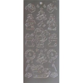 Kelly's Stickers Outline Sticker Christmas Santa Claus - 1.2351 sl/sl