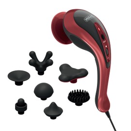 Wahl Clipper Deluxe Heated Therapy Corded Handheld Rotary Massage Kit, 8 Unique Attachments for Back, Neck, Leg, Hand Massage, FSA Eligible, Model 4344
