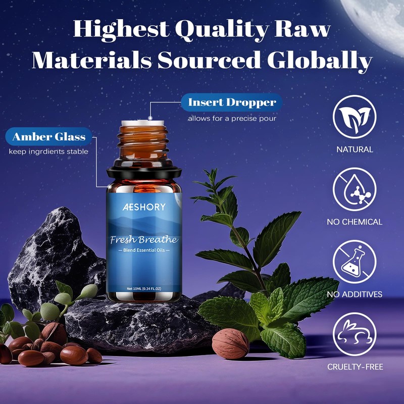 Aeshory Aeshory 6 x 10ml Sleep Essential Oils for Diffusers