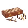 NKlaus Chess and Backgammon Wooden Game Box, 25.5 x 25.5