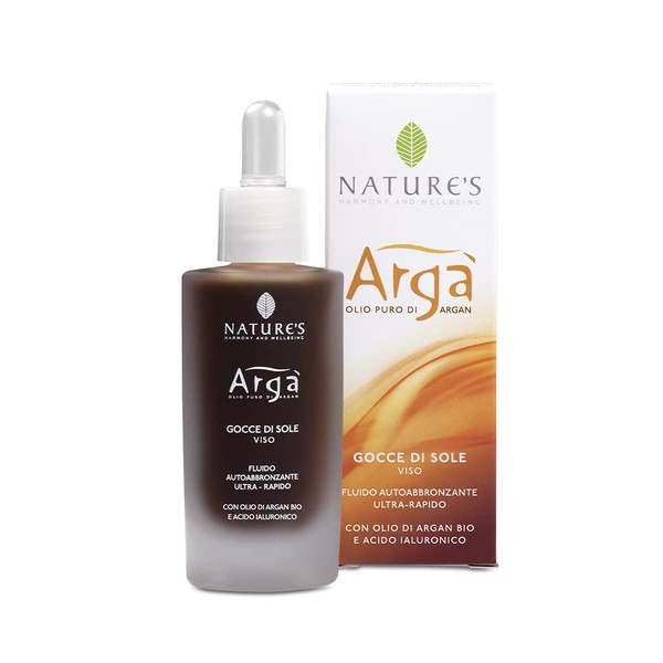 Nature's Argà Sunlight Drops Self Tanning Lotion with Argan Oil and Hyaluron, 30 ml