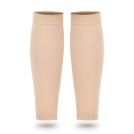 DOACT Mangas de Compresión de Pantorrilla para Hombres Y Mujeres, Protector de Pantorrilla (20-30 Mmhg), Calcetines de Compresión de Piernas para Correr, Espinilleras, MéDicos, Viajes,(L-negro)