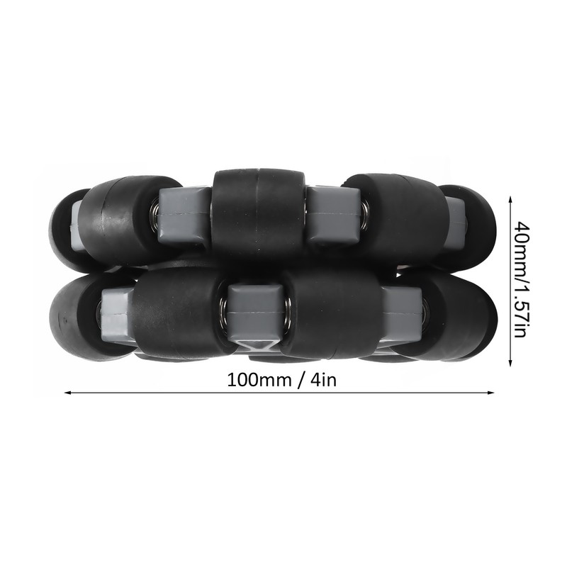 100mm Durable Nylon Rubber Bearing Rollers Omni Wheels for Robot