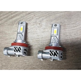 SEALIGHT H11/H9/H8 Light Bulb, 800% Brighter than Halogen, 6500K Output Canbus Ready, 44,000LM Powersports IP68 60000Hrs Lifespan, 1：1 Size Installation, Pack of 2