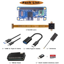 youyeetoo Banana Pi BPI-CanMV-K230D-Zero Single Board Computer, Canaan K230D RISC-V, 128MB LPDDR4, Dual Camera MIPI CSI, 40Pin GPIO, AIoT SBC, Motherboard (Metal Case Kit)