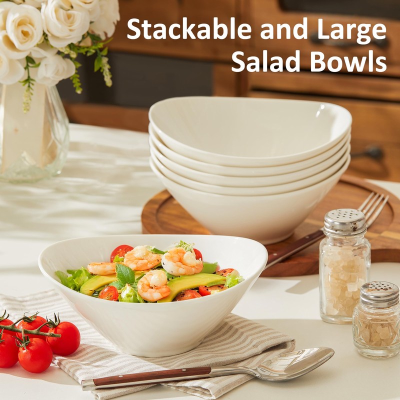 Teocera 7 Inch Salad Bowls Set of 6, 18 oz