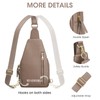 Kattee Small Leather Sling Bag for Women with RFID Blocking,Khaki