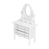 1:12 Scale Dollhouse Toilet Table High Simulation Wooden Miniature Dressing