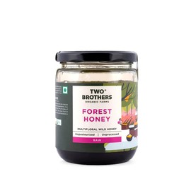Forest Honey | Raw, Wild, Unfiltered & Unpasteurized | Multifloral Honey from Native Indian Bees | No Additives, Rich in Pollen 17.6 Oz from Two Brothers Organic Farms