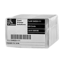 100 Tarjetas plástico PVC blancas para credenciales Zebra Originales