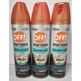 Johnson 3x OFF! Sportsmen Smooth and Dry 15% Deet Insect Mosquito Repellent 4oz Cans NEW