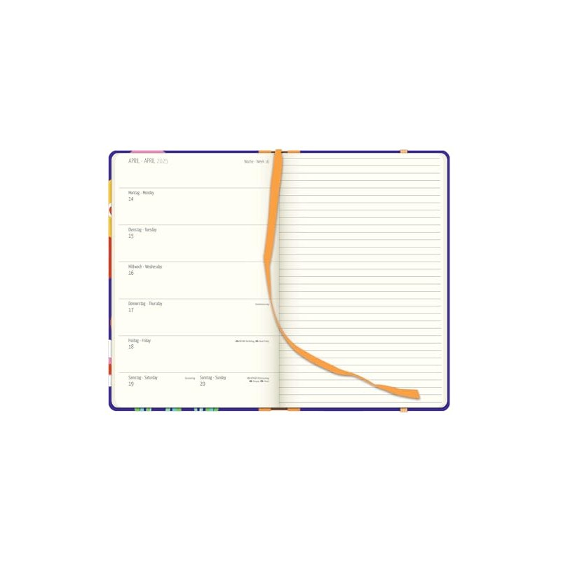 Dominique Vari Blossom - Weekly Notebook Calendar Small 2025 -