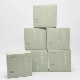 Cecilst 시크릿 머드 비누 클렌징 씨쏠트 미네랄 마사지 솝 125g x 6개 Secret Mud Soap Cleansing Mineral Massage Soap 125g x 6