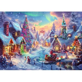 Jigsaw Puzzles 1000 Pieces Christmas Puzzle for Adults Families Pieces Fit Together Perfectly