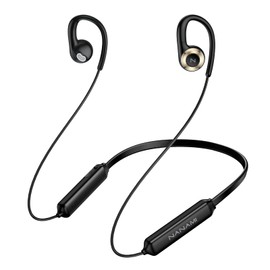 NANAMI Open Ear Headphones, Wireless Headphones Bluetooth Earbuds 15H Playtime, Crisp Stereo Sound Headset, IPX5 Waterproof Sports Neckband, Bluetooth 5.3 Earphones with Earhooks for Podcast Audio
