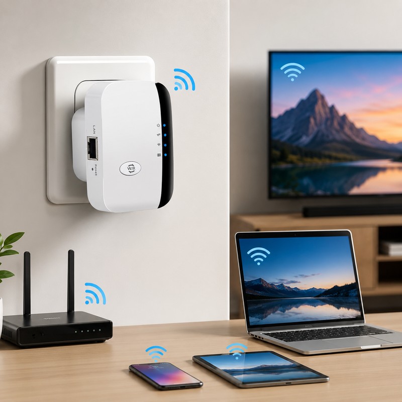 300Mbps WiFi Range Extender for Home – 2.4GHz Repeater with