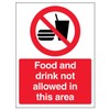 V Safety Food And Drink Not Allowed In This Area
