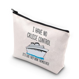WCGXKO Cruise Control Gift Holiday Gift I Have No Cruise Control It’s Like They Just Book Themselves Zipper Pouch Makeup Bag (Themselves CA)