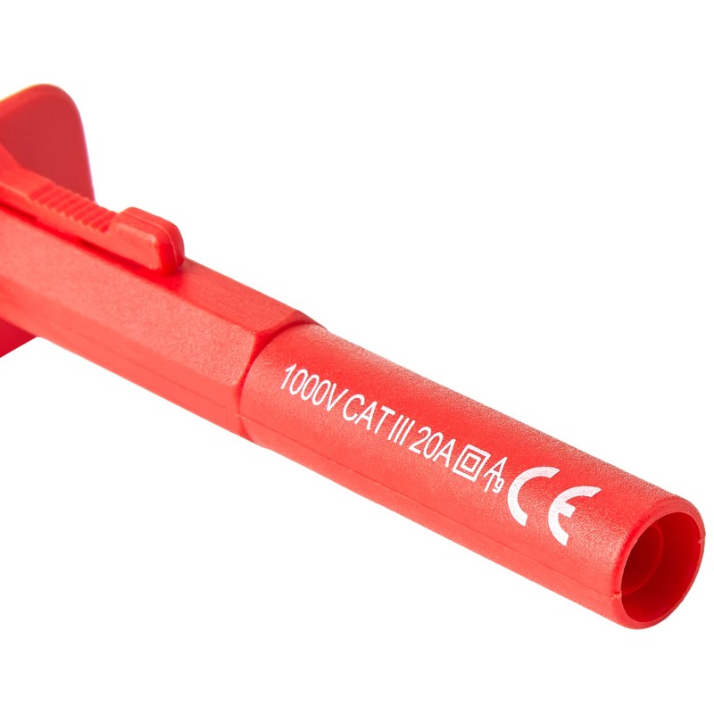 Sprung hook probe 1000 V CAT III, red