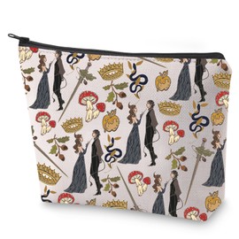 BLUPARK The Cruel Prince Makeup Bag Bookish Gift Jude and Cardan Cosmetic Bag Fantasy Book Lover Gifts (J&C)