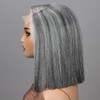 soul lady Salt And Pepper Straight 5x5 Bob Wig For