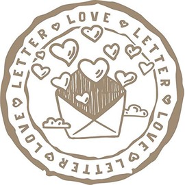 Zirni Love Letter Hearts Mail Art Stamp Sticker Decal Design 5" X 5"