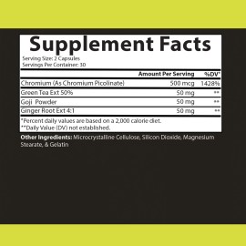 Angry Supplements Curb the Crave Green Tea, Goji, Ginger Cravings Reduction 60ct