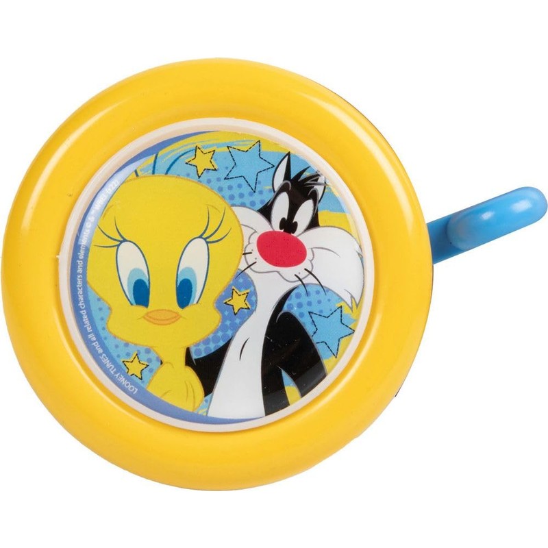 Looney Tunes Bicycle Bell for Girls Metal Tweety Sylvester Blue