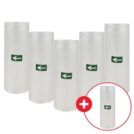 Vacuum packaging vinyl vacuum packaging machine packaging roll pack packaging paper 5 rolls + 1 roll, vacuum packaging pack (large) 5 rolls + 1 roll / 진공포장비닐 진공포장기포장팩 롤팩 포장지 5롤+1롤, 진공포장팩(대)5롤+1롤