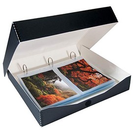 Lineco LIN-733-BB3D Archival Oversized 3-Ring Album Box with Clamshell Style Lid, 13" x 11-7/16" x 2-3/8", White
