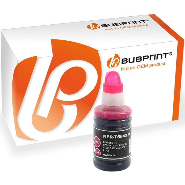 Bubprint Printer Cartridge Compatible to Replace Epson T6643 for EcoTank